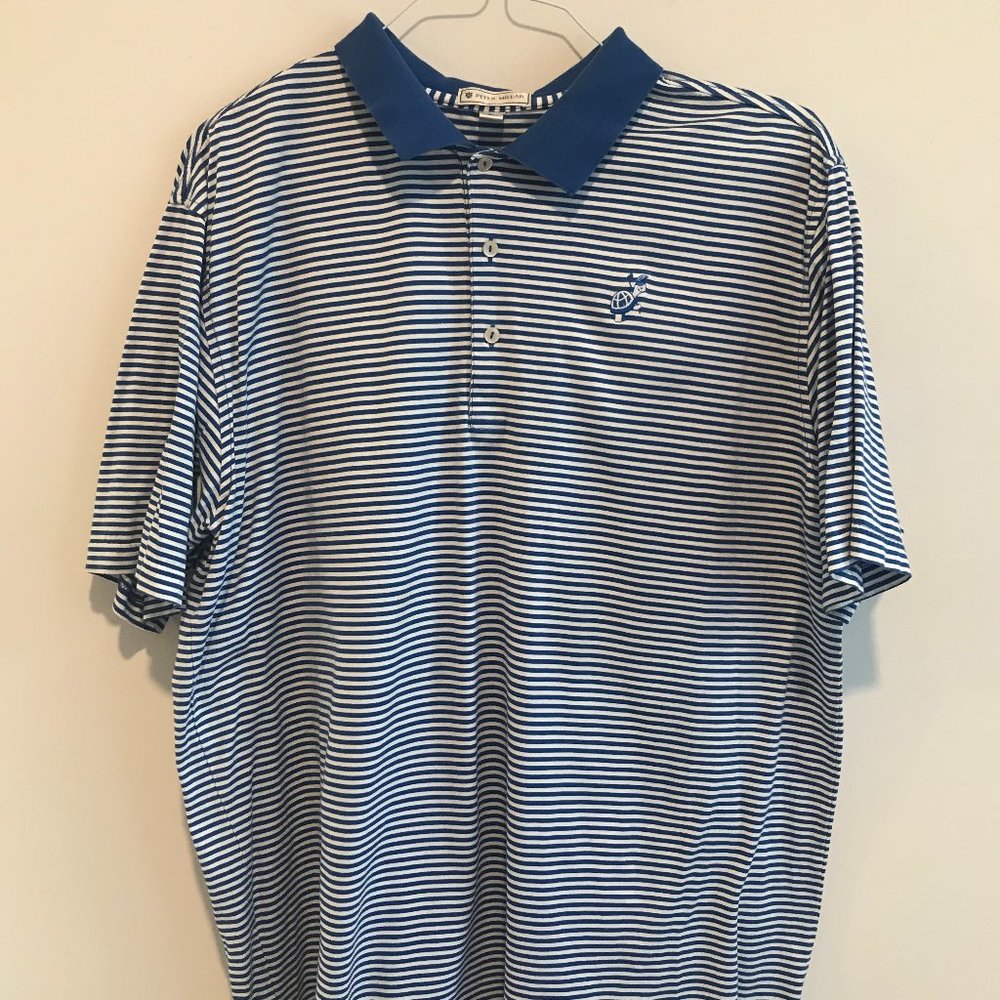 Loxahatchee Club logo Peter Millar golf polo blue XL